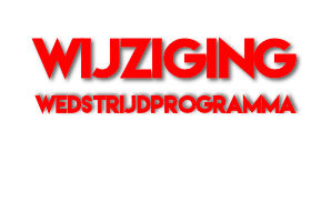 Wijziging Wedstrijdprogramma zaterdag 7 december
